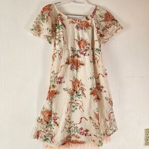 Disney D-Signed Girl's Beauty And The Beast Dress Lace Floral Large 14/16 Easter